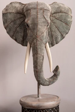 Figurka Dekoracyjna Elephant Head Pearls 28x49 Cm Kolorowa*KARE Design Hot