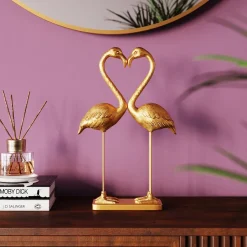 Figurka Dekoracyjna Flamingo Love 30x39 Cm Złota*KARE Design Discount