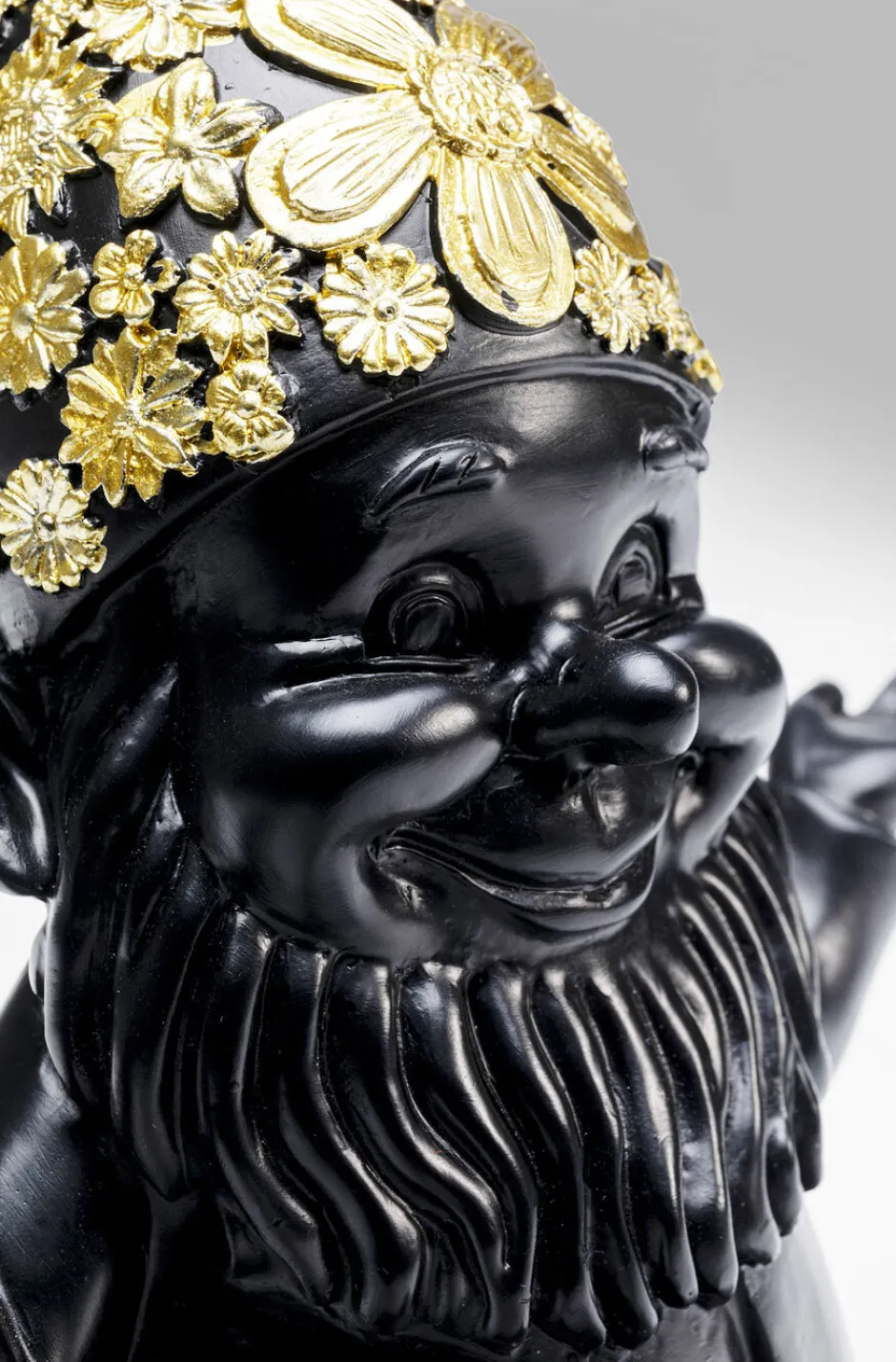 Figurka Dekoracyjna Gnome Meditation 15x19 Cm Czarno-złota*KARE Design Sale