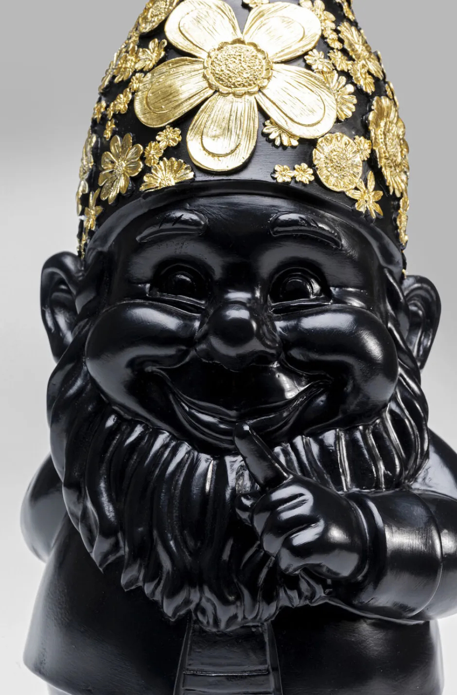 Figurka Dekoracyjna Gnome Standing 15x46 Cm Czarno-złota*KARE Design Clearance