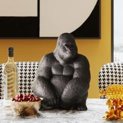 Figurka Dekoracyjna Gorilla 30x39 Cm Czarna*KARE Design Clearance