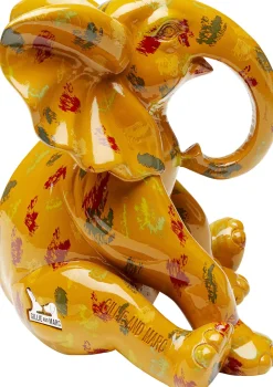 Figurka Dekoracyjna żółta Ze Wzorami Słonik 20x18 Cm*KARE Design Online