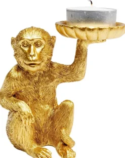 Figurka Dekoracyjna Ze świecznikiem Na Telighty Monkey 11x11 Cm Złota*KARE Design Hot