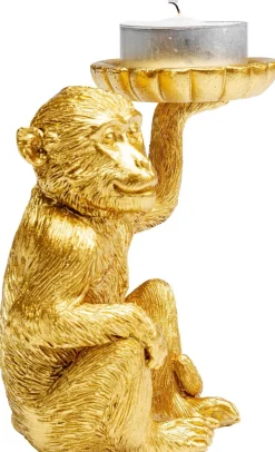 Figurka Dekoracyjna Ze świecznikiem Na Telighty Monkey 11x11 Cm Złota*KARE Design Hot