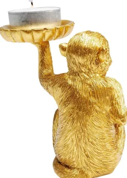 Figurka Dekoracyjna Ze świecznikiem Na Telighty Monkey 11x11 Cm Złota*KARE Design Hot