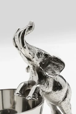 Figurka Dekoracyjna Z Miseczką Słonik Srebrny 20x20 Cm*KARE Design Sale