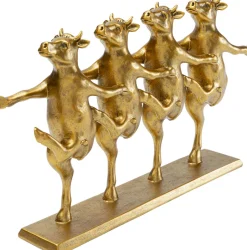 Figurka Dekoracyjna Złota Tańczące Krowy 40x23 Cm*KARE Design Best
