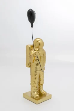 Figurka Dekoracyjna Złoty Astronauta Z Czarnym Balonem 41 Cm*KARE Design