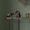 Figurki Dekoracyjne Elephant Circus 54x22 Cm Ciemnobrązowe*KARE Design