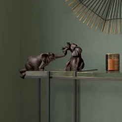 Figurki Dekoracyjne Elephant Circus 54x22 Cm Ciemnobrązowe*KARE Design