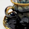 Filiżanka Do Espresso Ze Spodkiem Kamionkowa Ciemnoniebieska 88 Ml*KARE Design Online