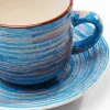 Filiżanka 250 Ml Ze Spodkiem Ø15 Cm Swirl Niebieska*KARE Design