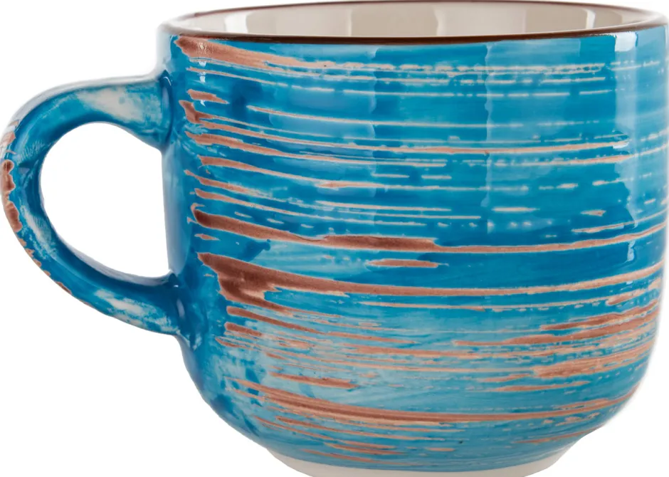 Filiżanka 250 Ml Ze Spodkiem Ø15 Cm Swirl Niebieska*KARE Design