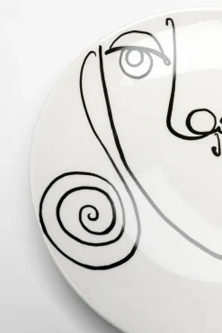 Filiżanka Ze Spodkiem Biała #2 Wzory Czarne 160 Ml*KARE Design