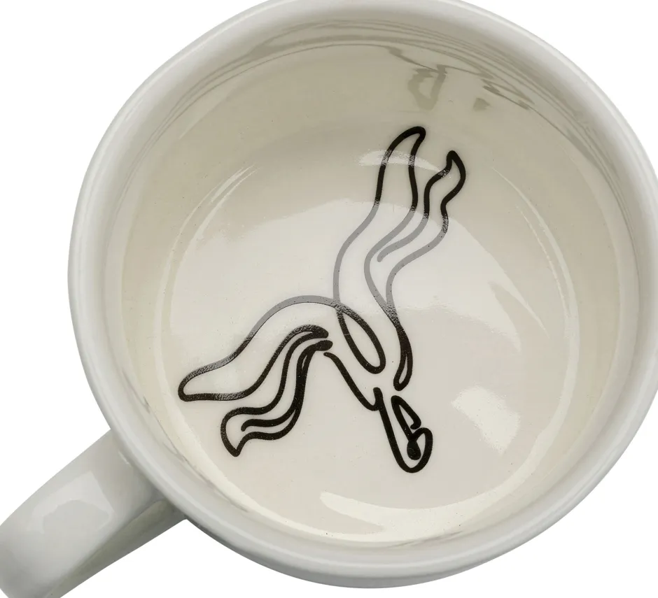 Filiżanka Ze Spodkiem Porcelana Ręcznie Malowana 160 Ml Banan*KARE Design