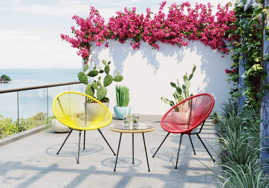 Fotel Acapulco 73x85 Cm Wiśniowy*KARE Design Discount