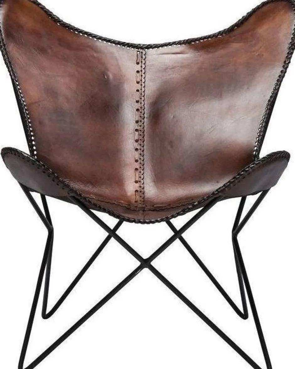 Fotel Butterfly Econo 80x87 Cm Brązowy*KARE Design Sale