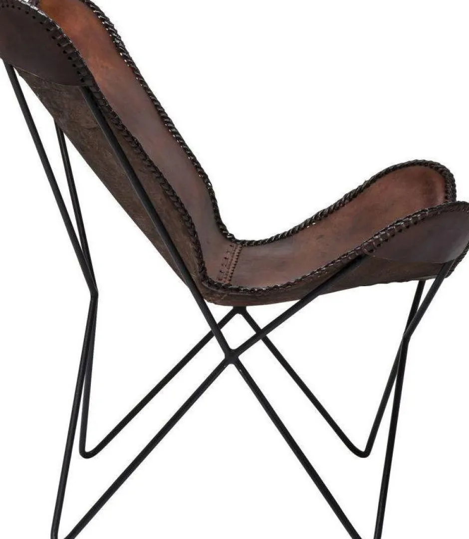 Fotel Butterfly Econo 80x87 Cm Brązowy*KARE Design Sale