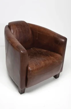 Fotel Cigar Lounge 72x70 Cm Brązowy Skóra Naturalna*KARE Design Hot