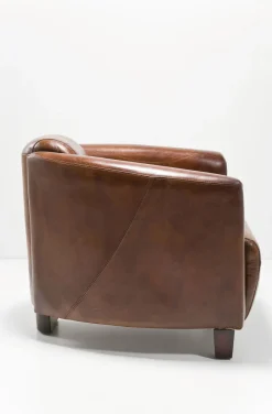 Fotel Cigar Lounge 72x70 Cm Brązowy Skóra Naturalna*KARE Design Hot