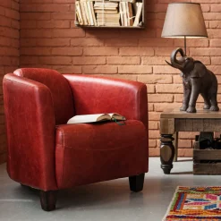 Fotel Cigar Lounge 72x70 Cm Czerwony*KARE Design Online