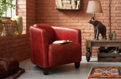 Fotel Cigar Lounge 72x70 Cm Czerwony*KARE Design Online