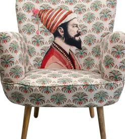 Fotel Do Salonu Kolorowy Maharadża Nogi Drewno Mango 79x78 Cm*KARE Design Online