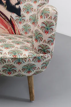 Fotel Do Salonu Kolorowy Maharadża Nogi Drewno Mango 79x78 Cm*KARE Design Online