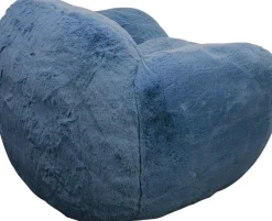 Fotel Duży Niebieski Tkanina Futrzana 105 Cm*KARE Design Hot