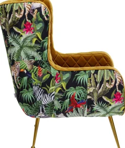 Fotel Nonna Jungle 75x102 Cm Kolorowy - Siedzisko Musztardowe*KARE Design Clearance