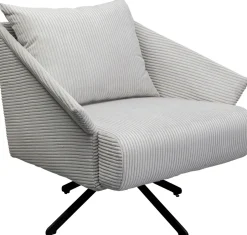 Fotel Obrotowy Beżowy Z Czarnymi Stalowymi Nogami 84x71 Cm*KARE Design New