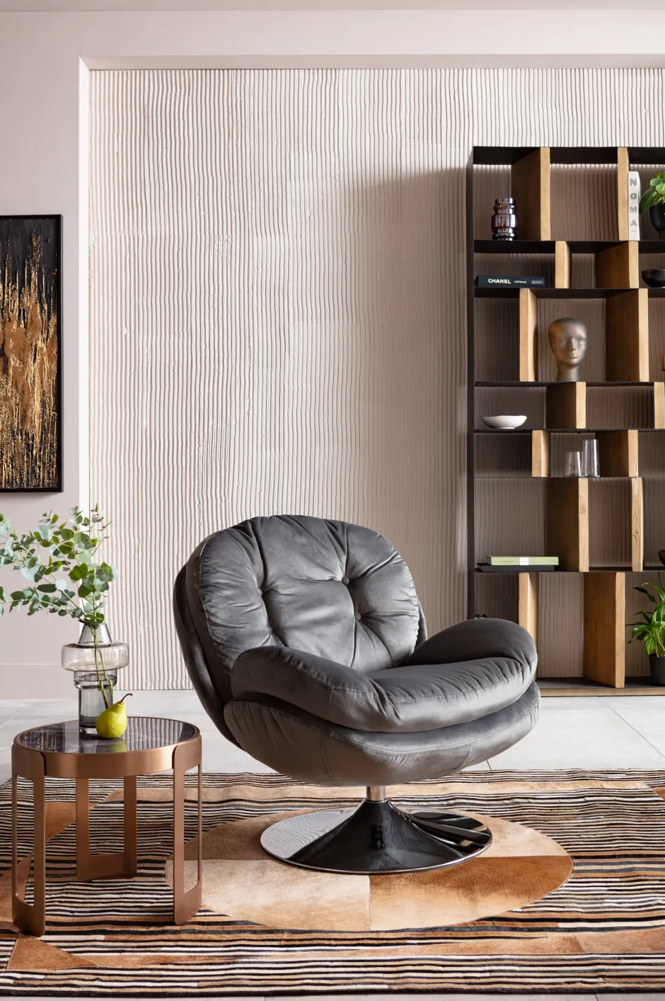 Fotel Obrotowy Cosy 81x84 Cm Szary*KARE Design Hot