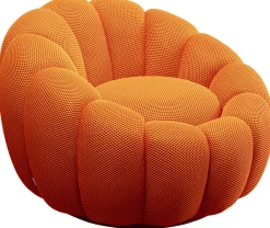 Fotel Obrotowy Do Salonu Nowoczesny Pomarańczowy 94x66 Cm*KARE Design Best