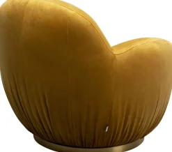 Fotel Obrotowy Do Salonu W Kolorze żółtym 88x90 Cm*KARE Design Best