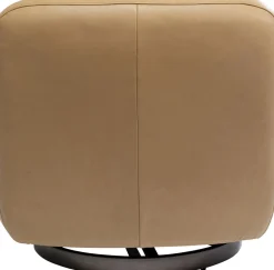Fotel Obrotowy Jasnobrązowy Skóra Semianilinowa Podstawa Czarna 79x74 Cm*KARE Design Outlet