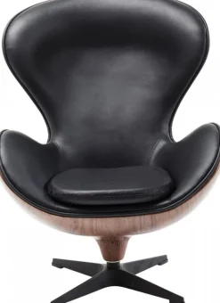 Fotel Obrotowy Loung 43x114 Cm Czarno-orzechowy*KARE Design Hot