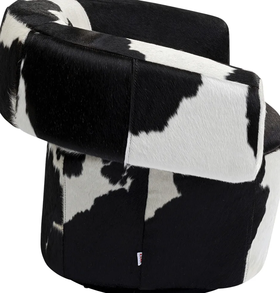 Fotel Obrotowy Maye Cow 76x86 Cm Skóra Naturalna*KARE Design Online