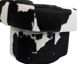 Fotel Obrotowy Maye Cow 76x86 Cm Skóra Naturalna*KARE Design Online