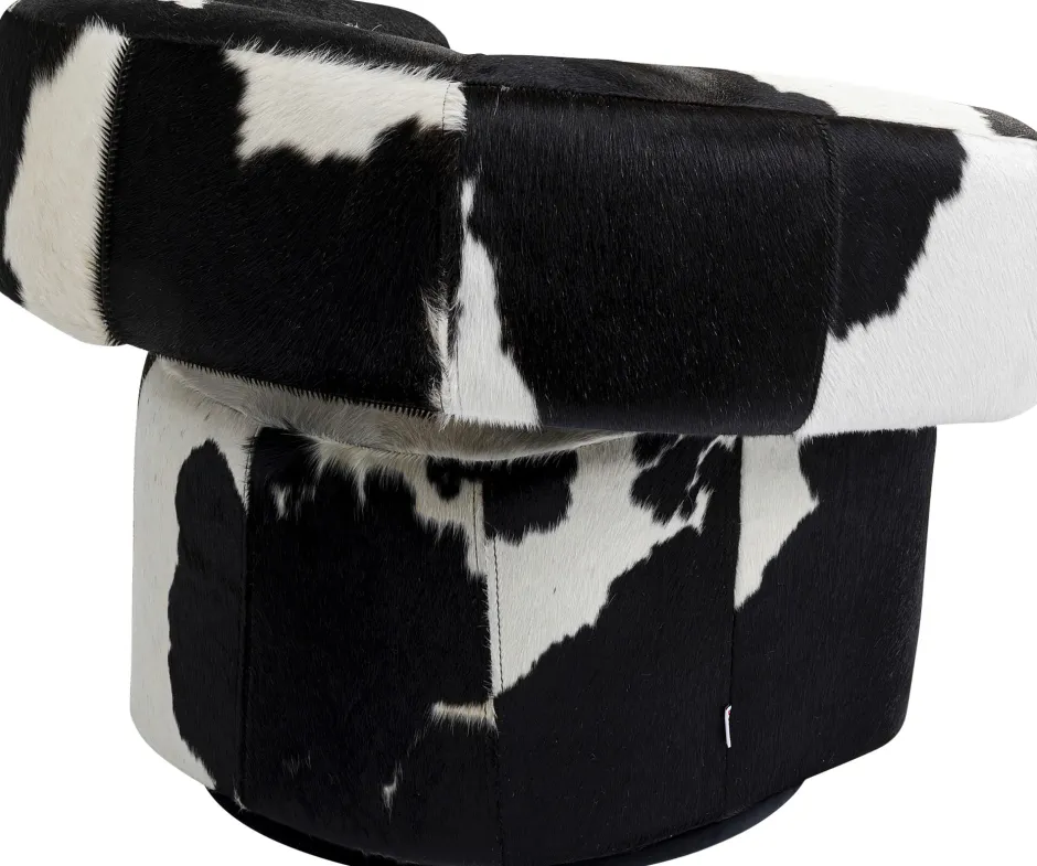 Fotel Obrotowy Maye Cow 76x86 Cm Skóra Naturalna*KARE Design Online