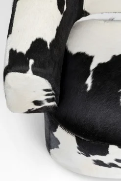 Fotel Obrotowy Maye Cow 76x86 Cm Skóra Naturalna*KARE Design Online