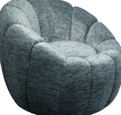 Fotel Obrotowy Nowoczesny Niebieski Do Salonu 86x72 Cm*KARE Design Best