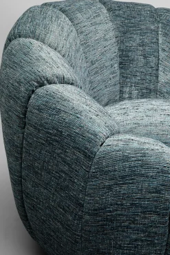 Fotel Obrotowy Nowoczesny Niebieski Do Salonu 86x72 Cm*KARE Design Best