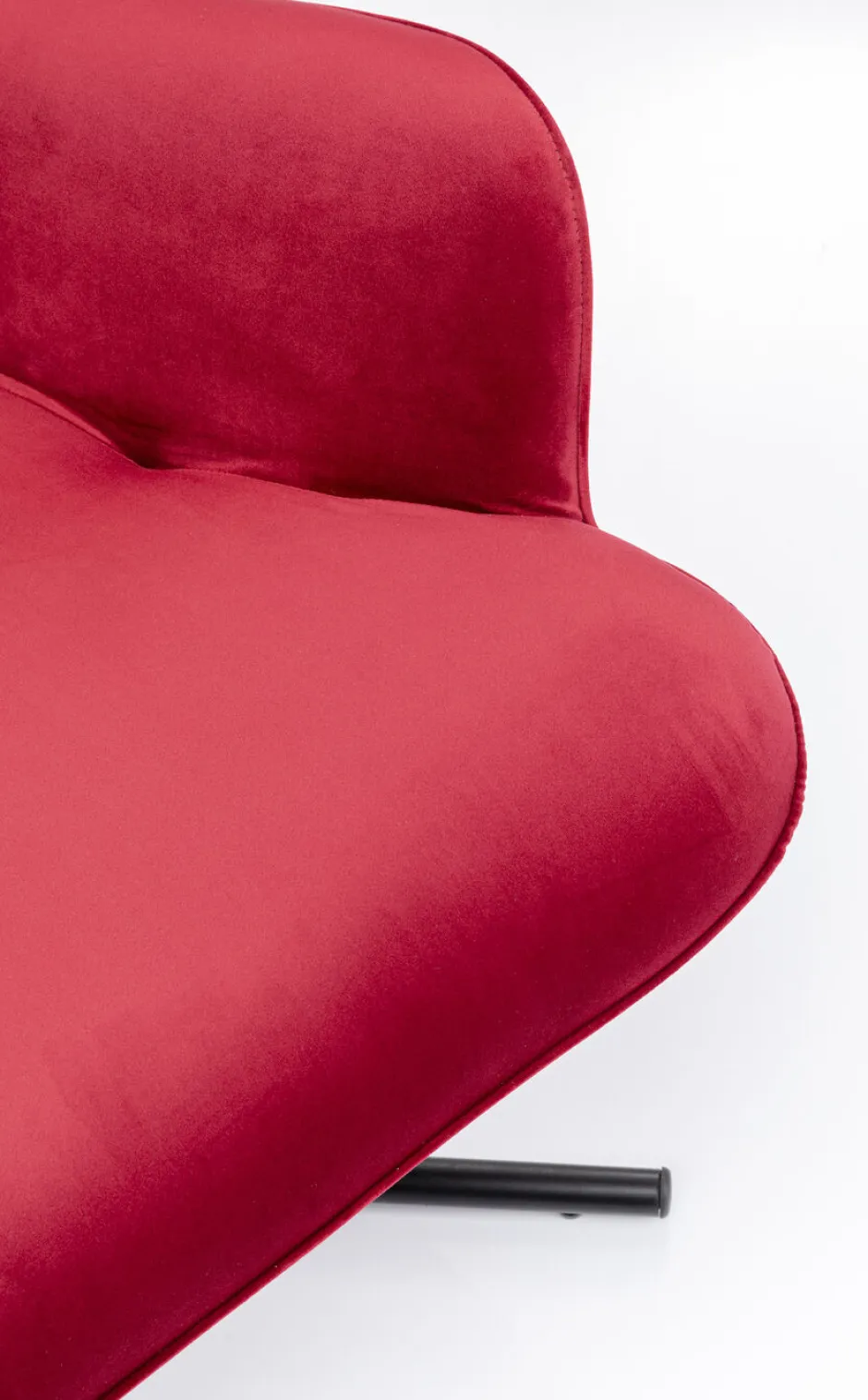 Fotel Obrotowy Oscar Velvet 82x95 Cm Czerwony*KARE Design New