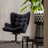 Fotel Obrotowy Oscar Velvet 82x95 Cm Czarny*KARE Design Discount