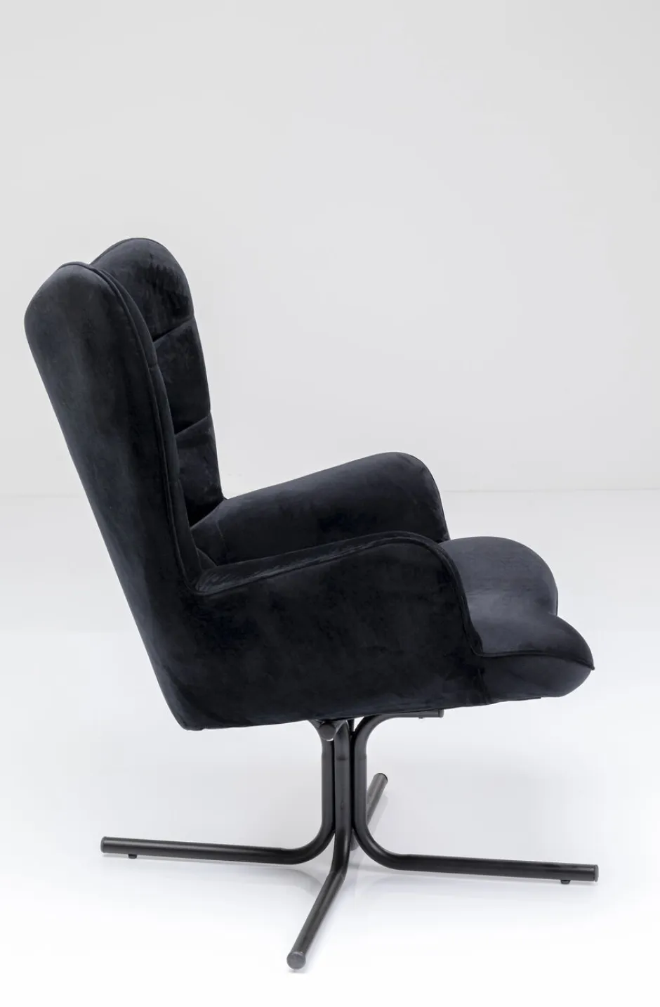 Fotel Obrotowy Oscar Velvet 82x95 Cm Czarny*KARE Design Discount