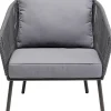 Fotel Ogrodowy W Kolorze Szarym 84x81 Cm Nogi Stalowe*KARE Design Best