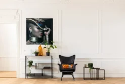Fotel Tudor Velvet 78x100 Cm Czarny*KARE Design Outlet