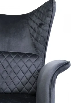 Fotel Tudor Velvet 78x100 Cm Czarny*KARE Design Outlet