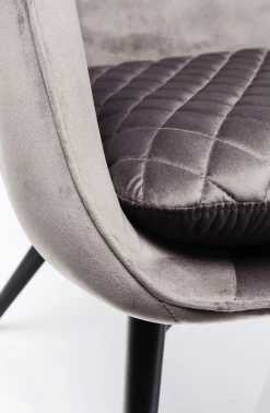 Fotel Tudor Velvet 78x100 Cm Srebrnoszary*KARE Design Sale