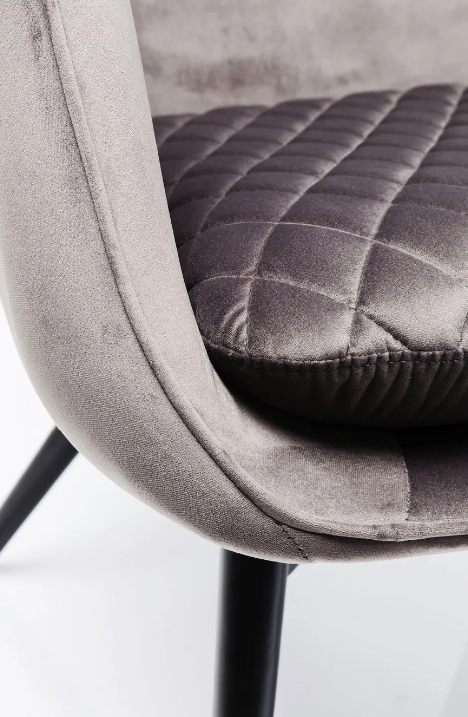 Fotel Tudor Velvet 78x100 Cm Srebrnoszary*KARE Design Sale